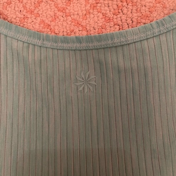 Athleta shadow stripe chi mint green T-shirt women’s plus size 1X - Picture 5 of 7